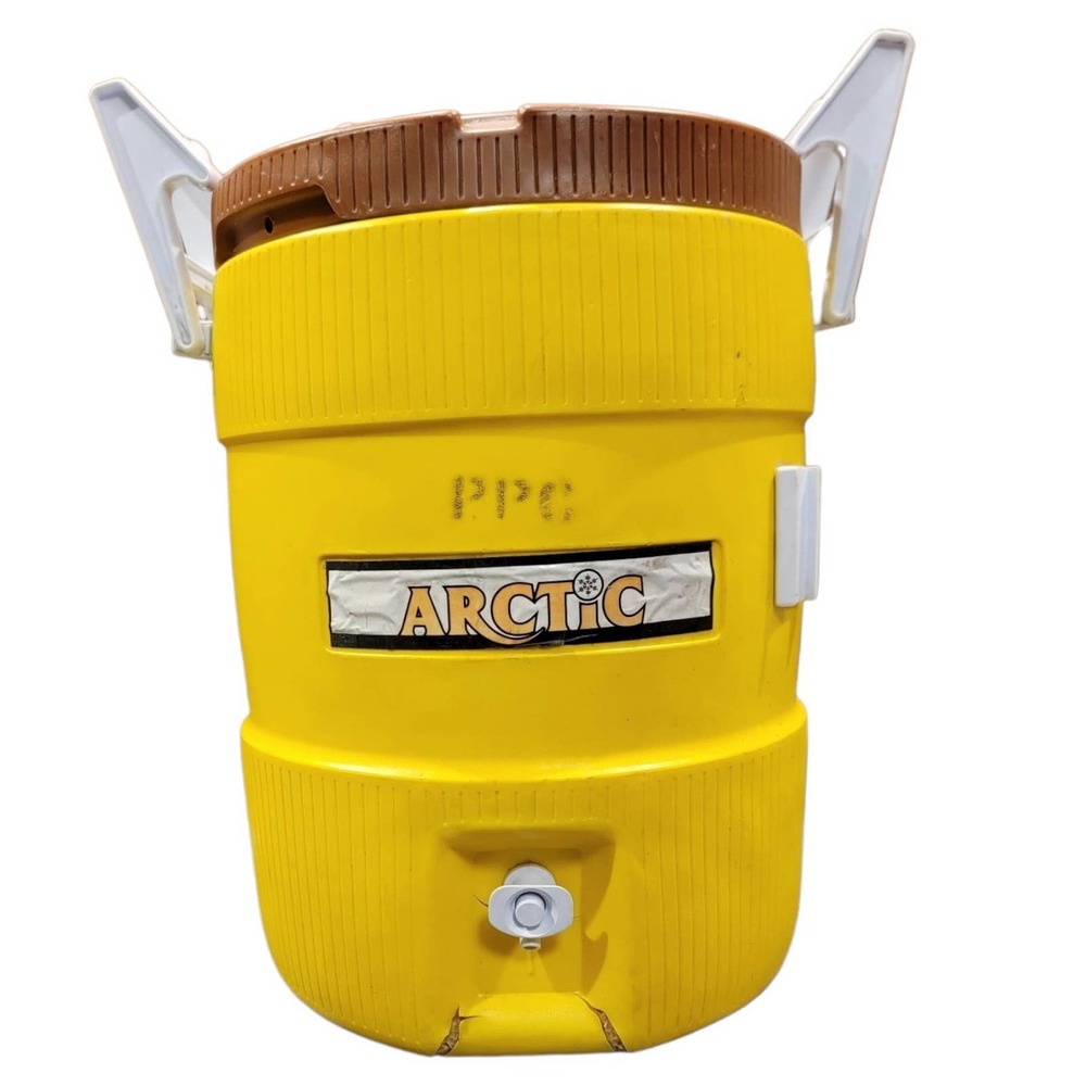 Vintage Arctic 5 gallon yellow cooler